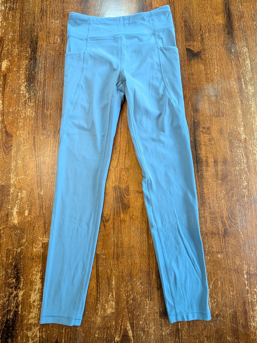 Athleta Girl High Rise Leggings Youth XL Size 14 Blue Activewear Pocket Pants